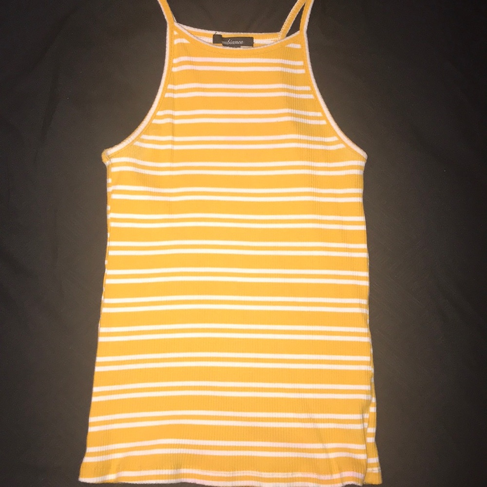Yellow Striped Tank Top